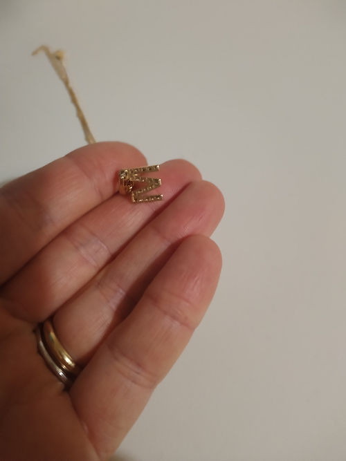Diamond M initial pendant and chain 5